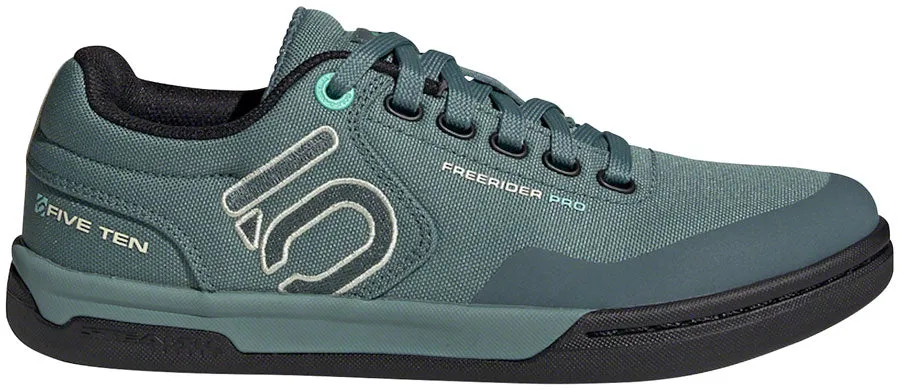 Five Ten Freerider Pro Primeblue Flat Shoe  -  Women's, Acid Mint / Hazy Emerald / Sand