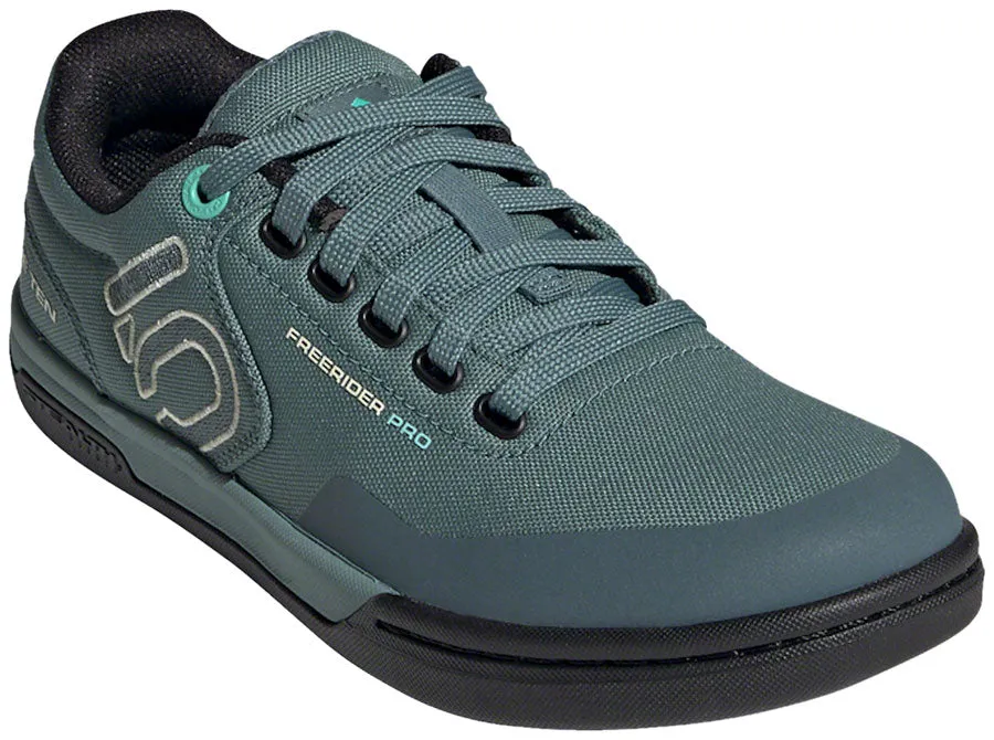 Five Ten Freerider Pro Primeblue Flat Shoe  -  Women's, Acid Mint / Hazy Emerald / Sand