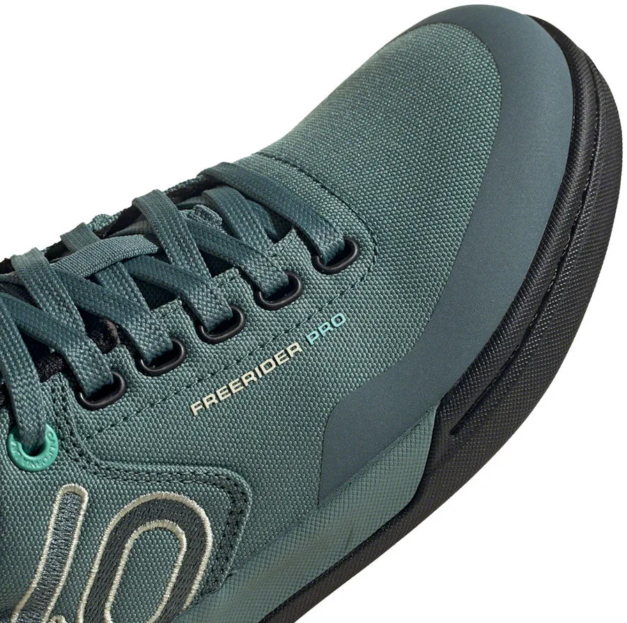 Five Ten Freerider Pro Primeblue Flat Shoe  -  Women's, Acid Mint / Hazy Emerald / Sand