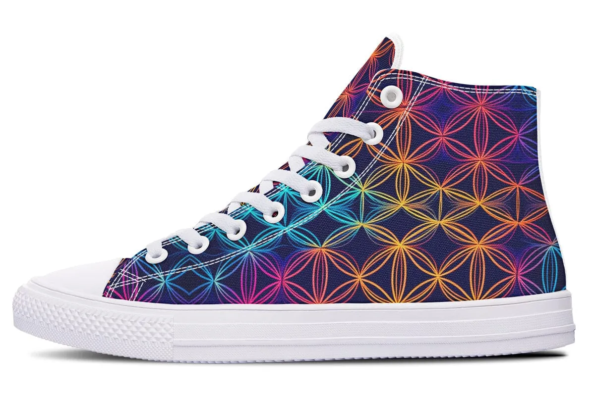 Flower Of Life High Top Shoes