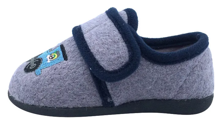 Foamtreads Boy's and Girl's Comfie Slipper, Grey