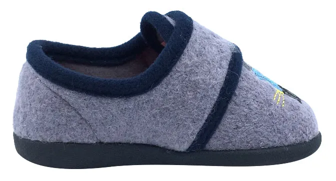 Foamtreads Boy's and Girl's Comfie Slipper, Grey