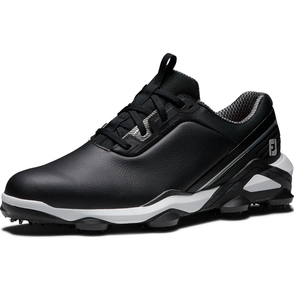 FootJoy Tour Alpha Spiked Waterproof Shoes - Black/White/Silver