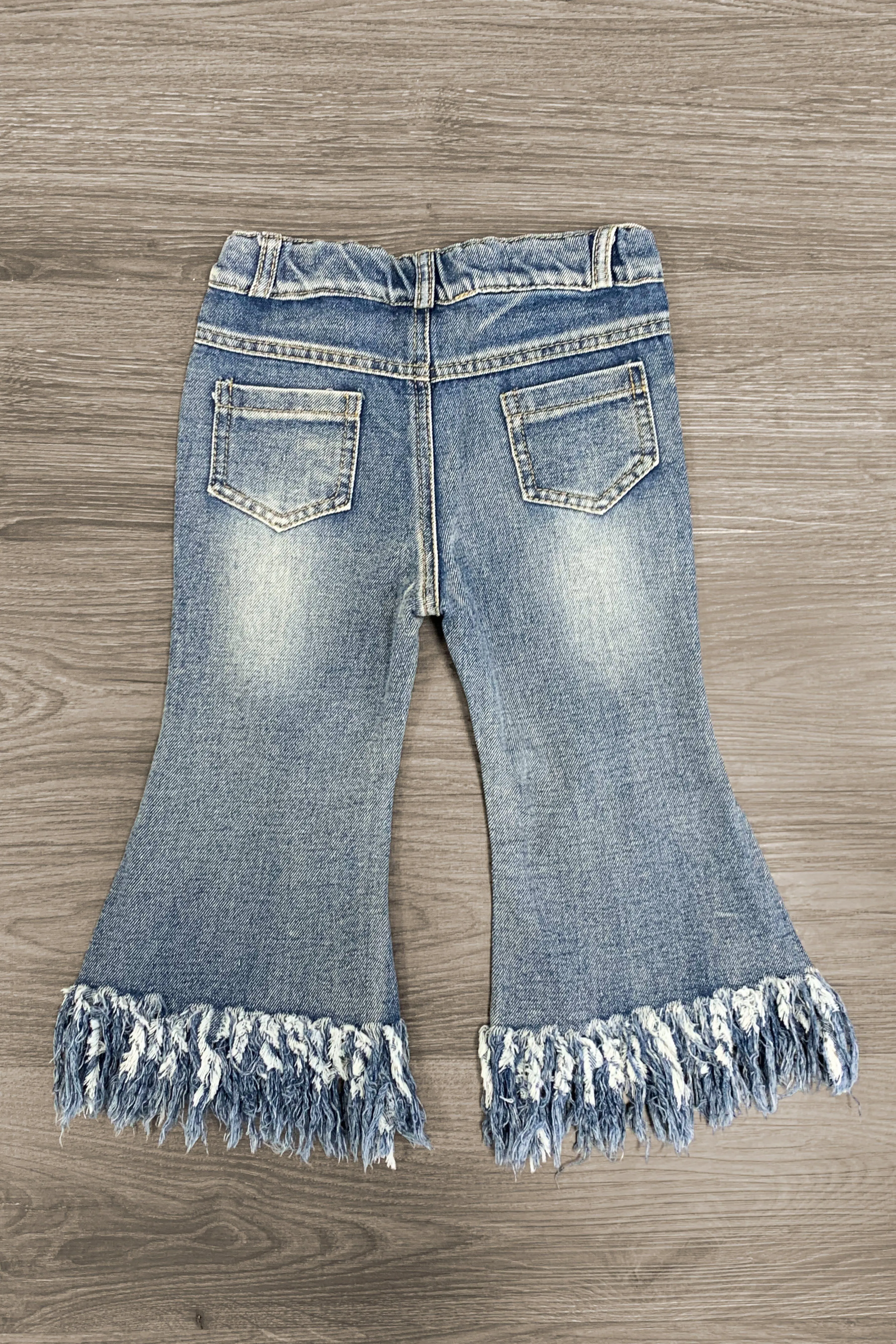 Frayed Distressed Denim Jeans