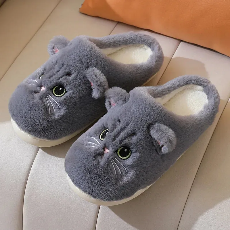 Funki Buys | Shoes | Women's Cute Cozy Cartoon Cat Slippers