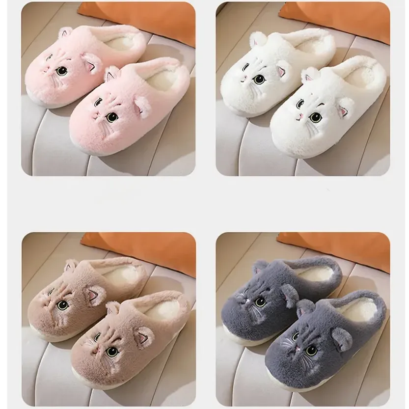 Funki Buys | Shoes | Women's Cute Cozy Cartoon Cat Slippers