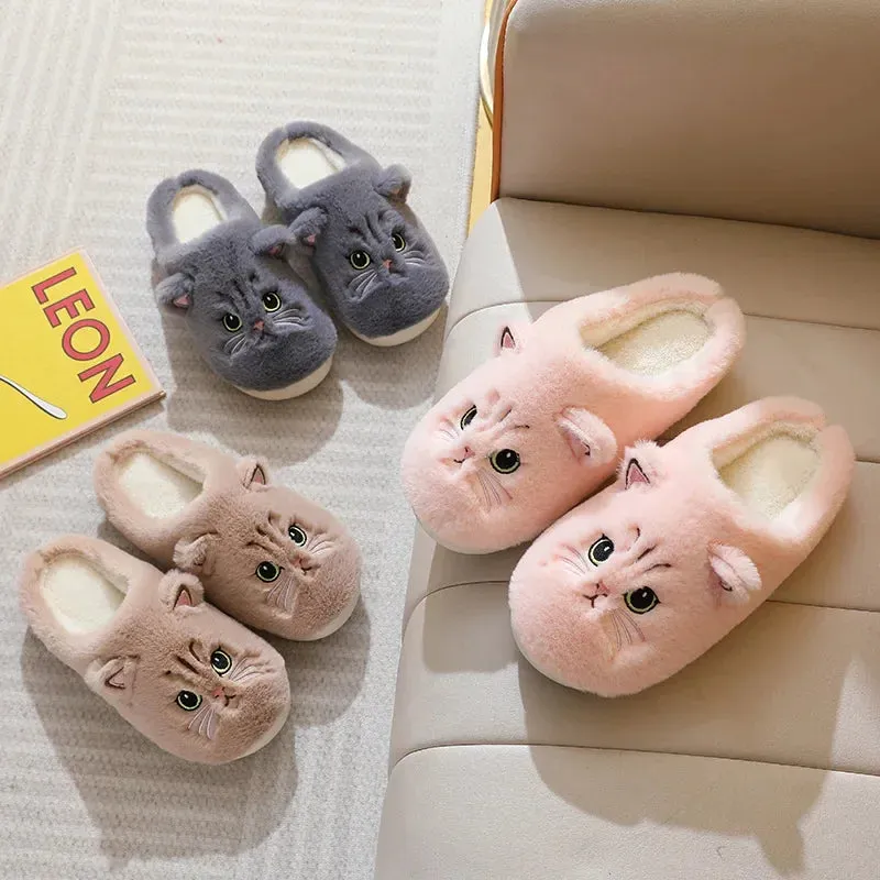 Funki Buys | Shoes | Women's Cute Cozy Cartoon Cat Slippers