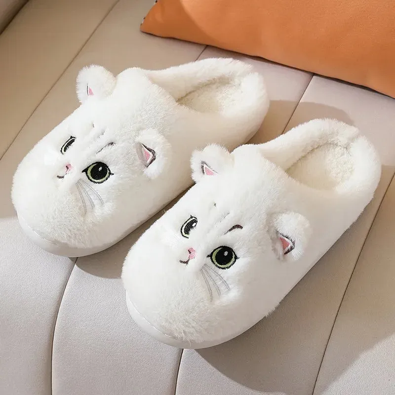 Funki Buys | Shoes | Women's Cute Cozy Cartoon Cat Slippers