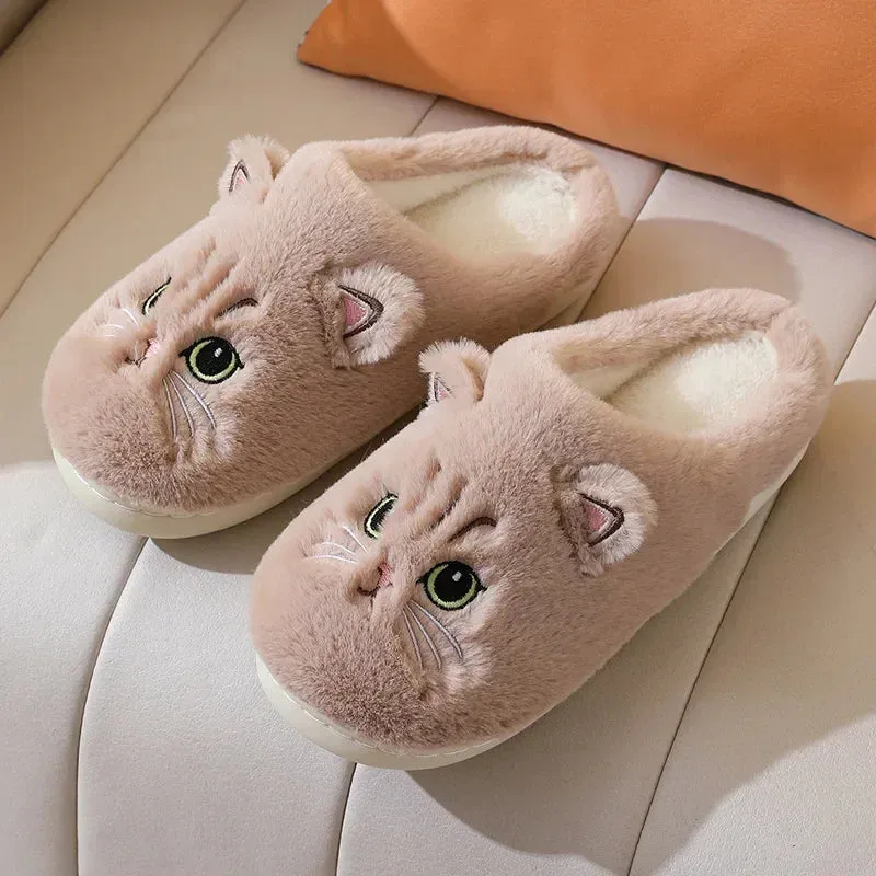 Funki Buys | Shoes | Women's Cute Cozy Cartoon Cat Slippers