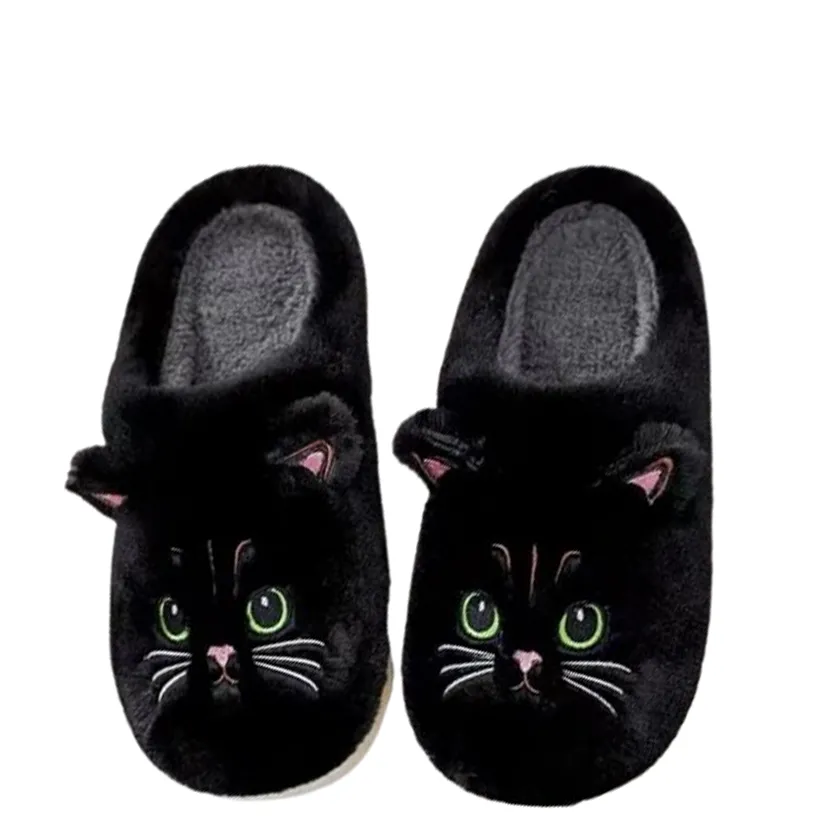 Funki Buys | Shoes | Women's Cute Cozy Cartoon Cat Slippers