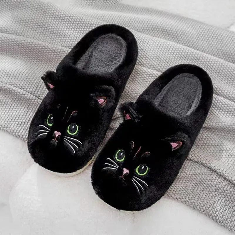 Funki Buys | Shoes | Women's Cute Cozy Cartoon Cat Slippers