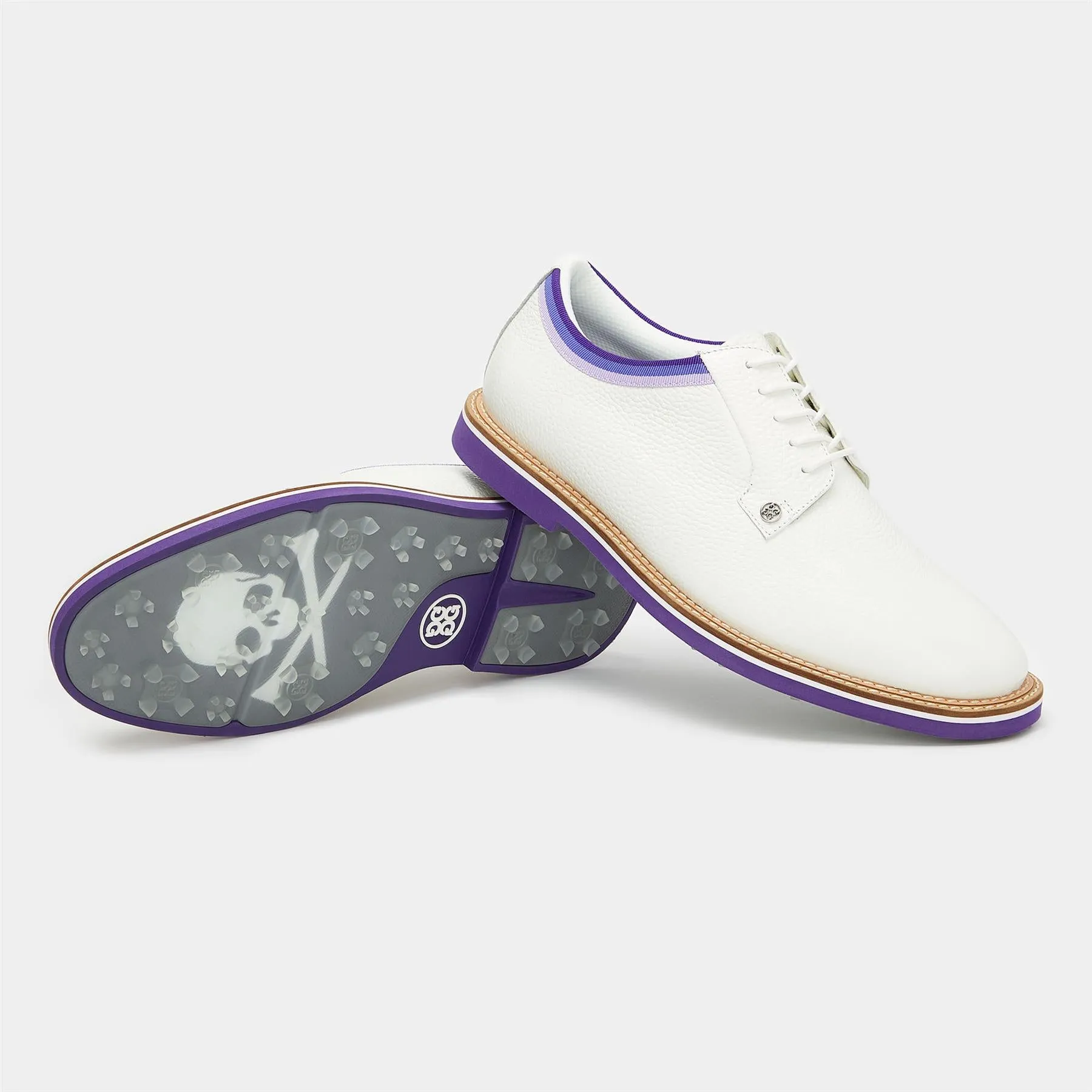 Gallivanter Pebble Leather Welt Grosgrain Golf Shoe Snow - SS24