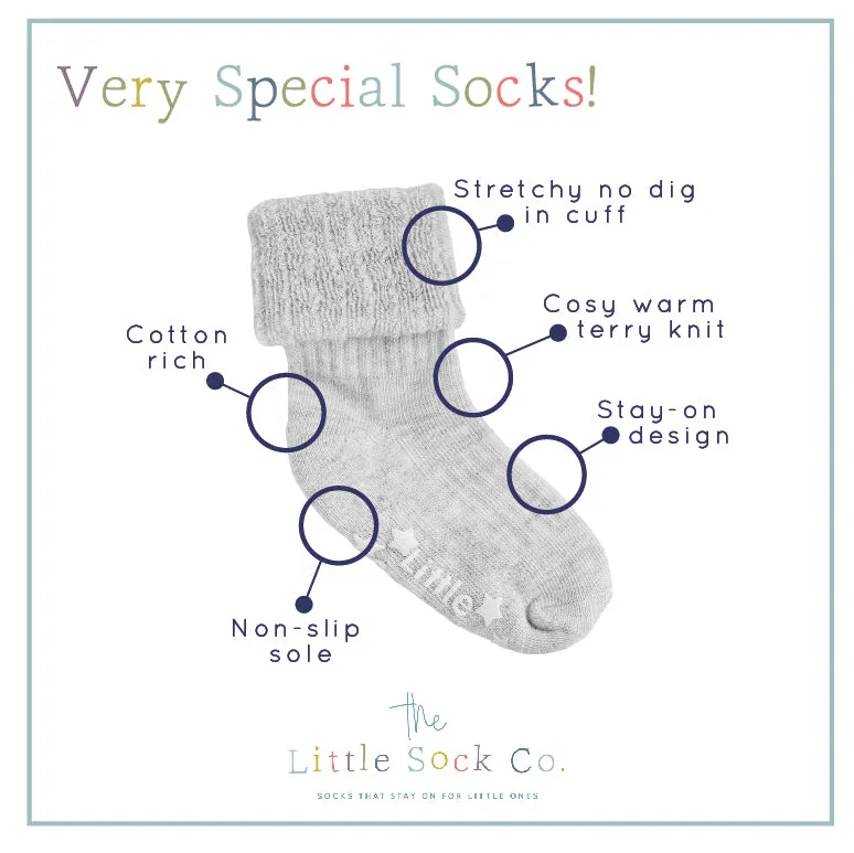 Gift Box of Socks - 3 Pairs of Cosy Non-Slip Stay-on Socks