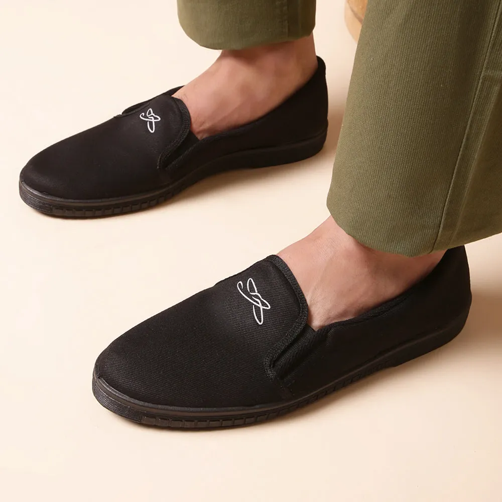 Gliders Casual Slip on Black Moccasins Shoes For Men JOGGING-E By Libertyty