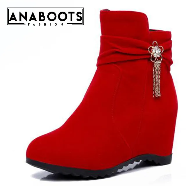 Height ankle boots woman