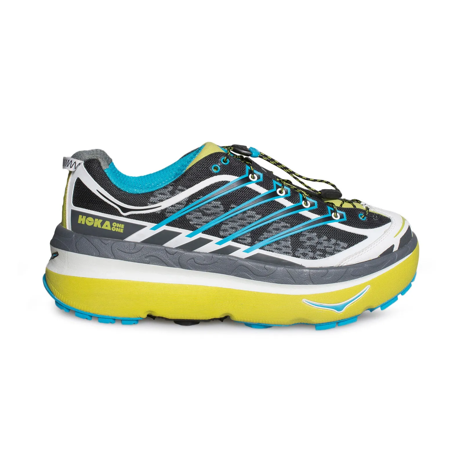 HOKA Mafate 3 Lime / Anthracite / White Shoes -  Men's