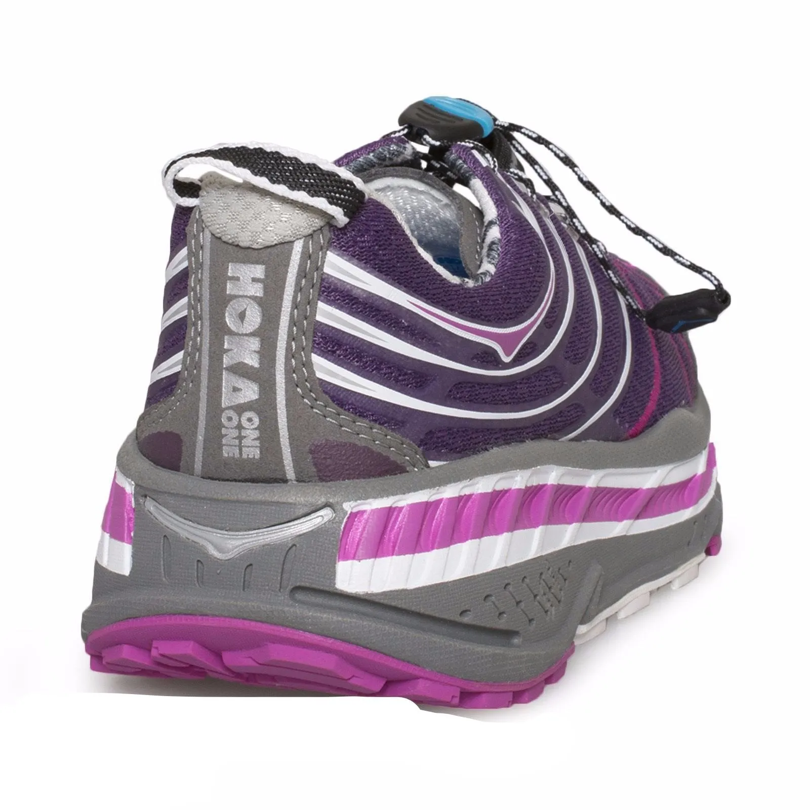 Hoka One One Stinson Trail Plum White Fuchsia Running Shoes