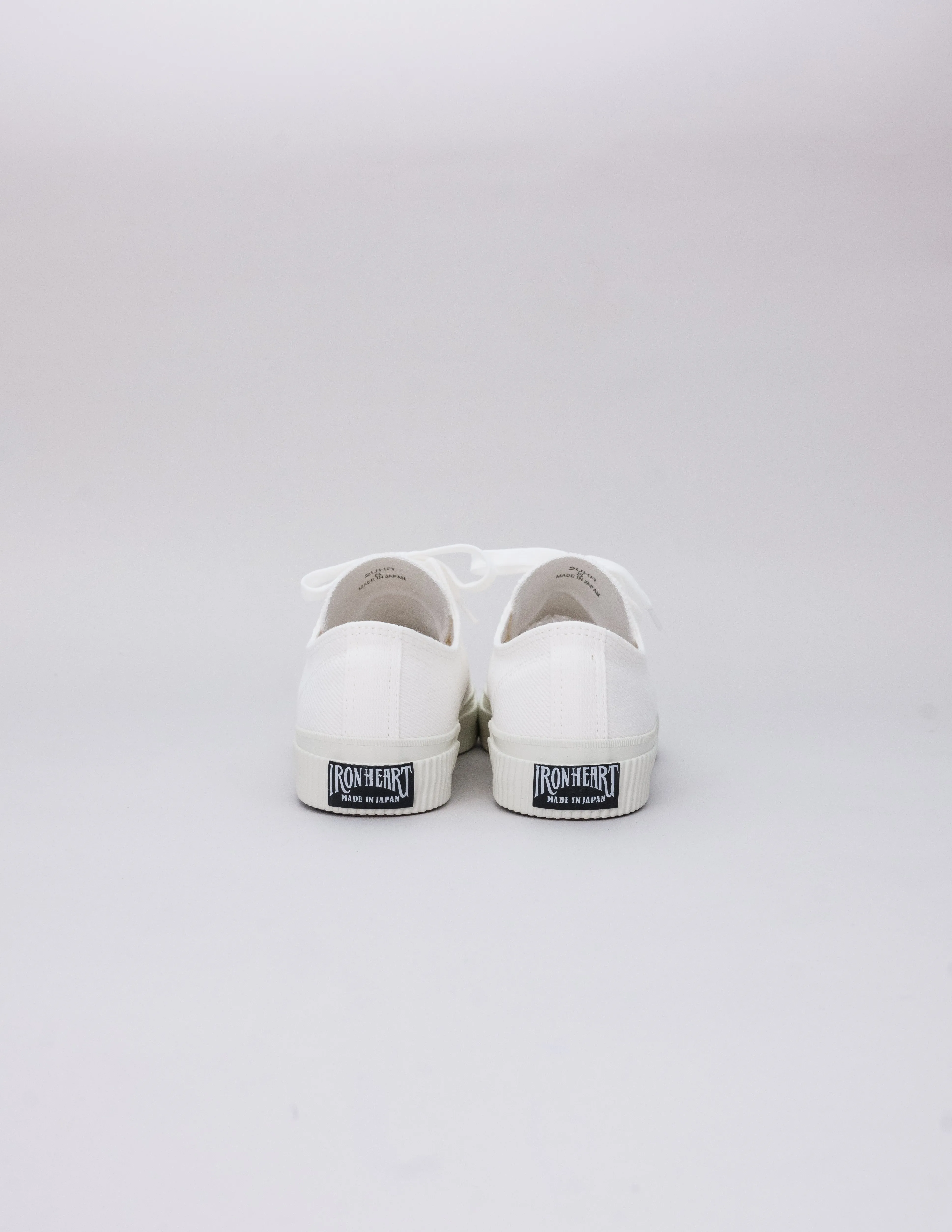 IHSN-01-WHT - 21oz Selvedge Denim Low-Top Sneakers - White