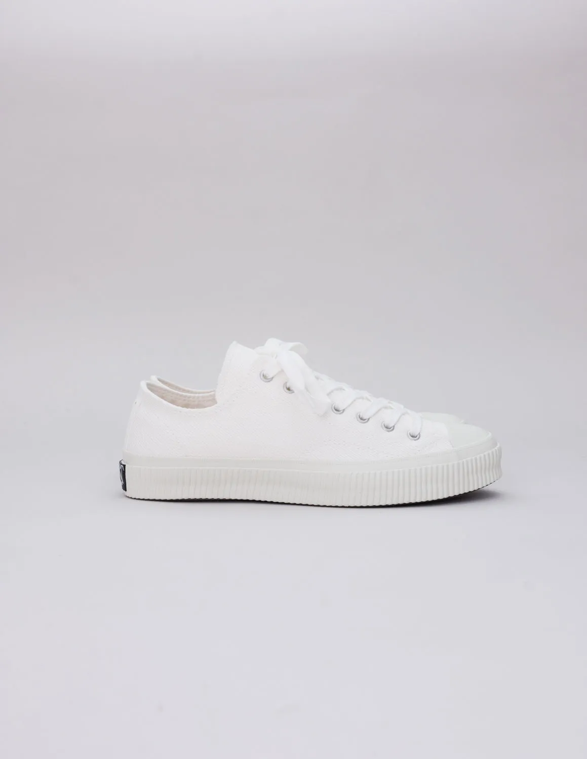 IHSN-01-WHT - 21oz Selvedge Denim Low-Top Sneakers - White