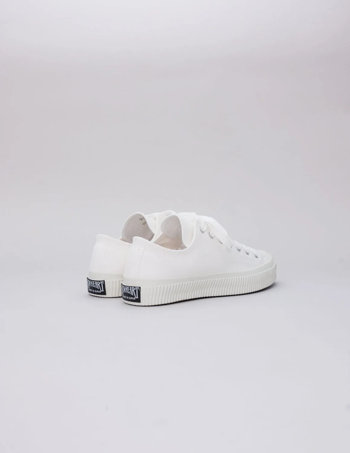 IHSN-01-WHT - 21oz Selvedge Denim Low-Top Sneakers - White