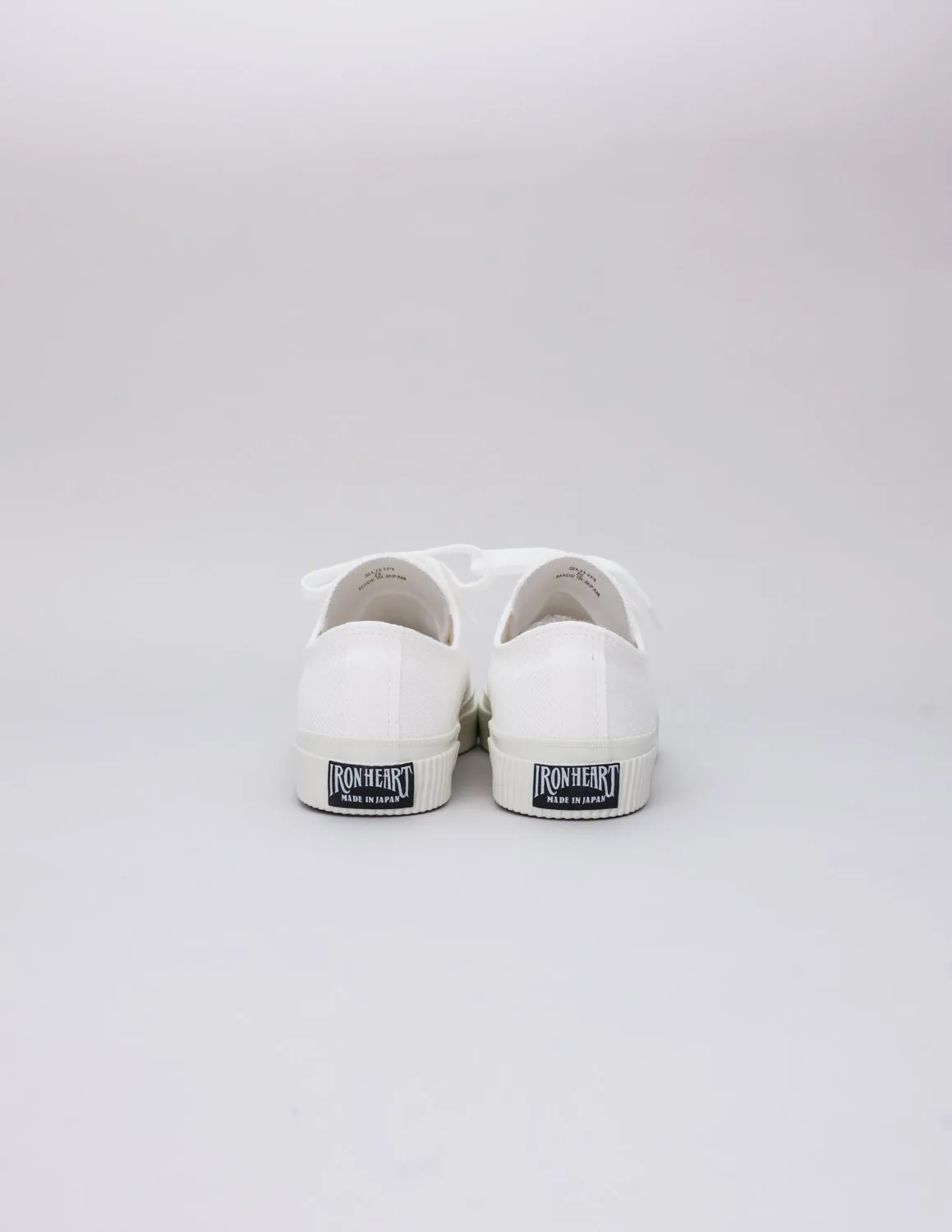 IHSN-01-WHT - 21oz Selvedge Denim Low-Top Sneakers - White