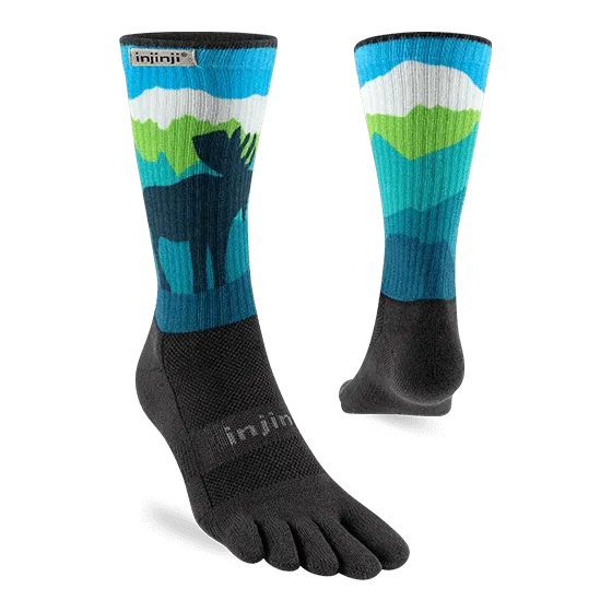 Injinji Artist Designed Mens Crew Socks - Ridgelines