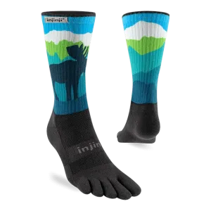 Injinji Artist Designed Mens Crew Socks - Ridgelines