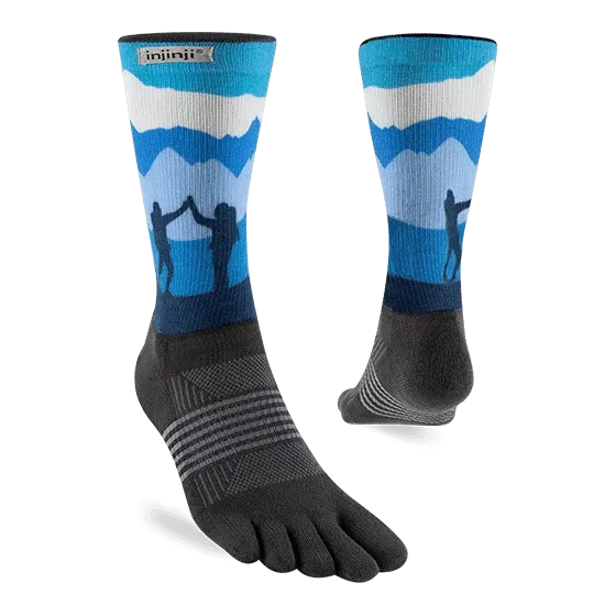 Injinji Artist Designed Womens Crew Socks - Denali