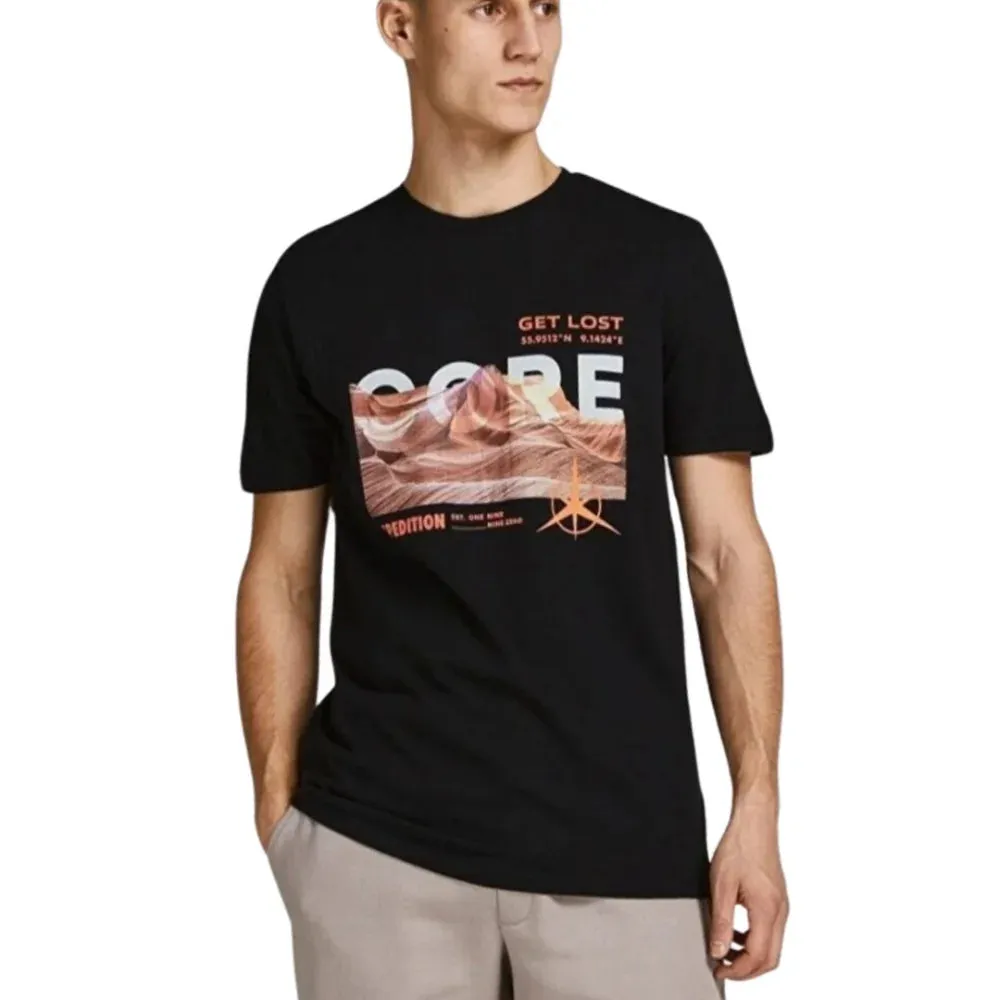 Jack & Jones Core Expedition Crew Neck Graphic Logo T-Shirt Men