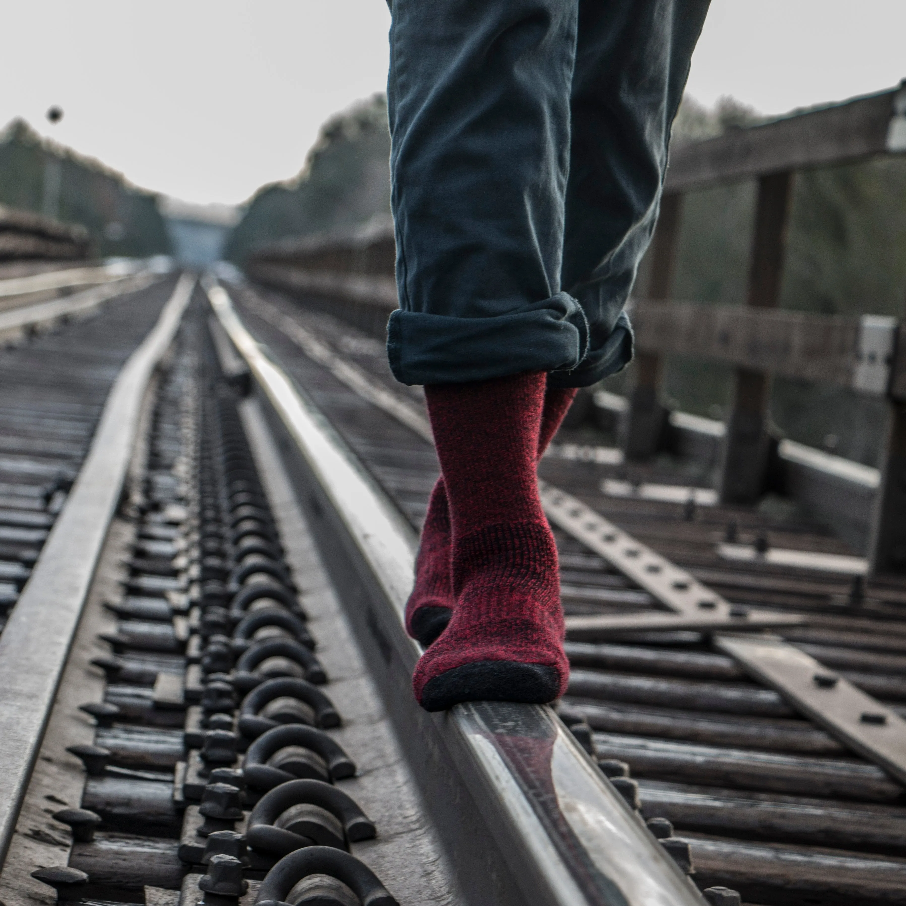 J.B. Field's Hiking "Power Trekker" Merino/Combed Cotton Boot Sock