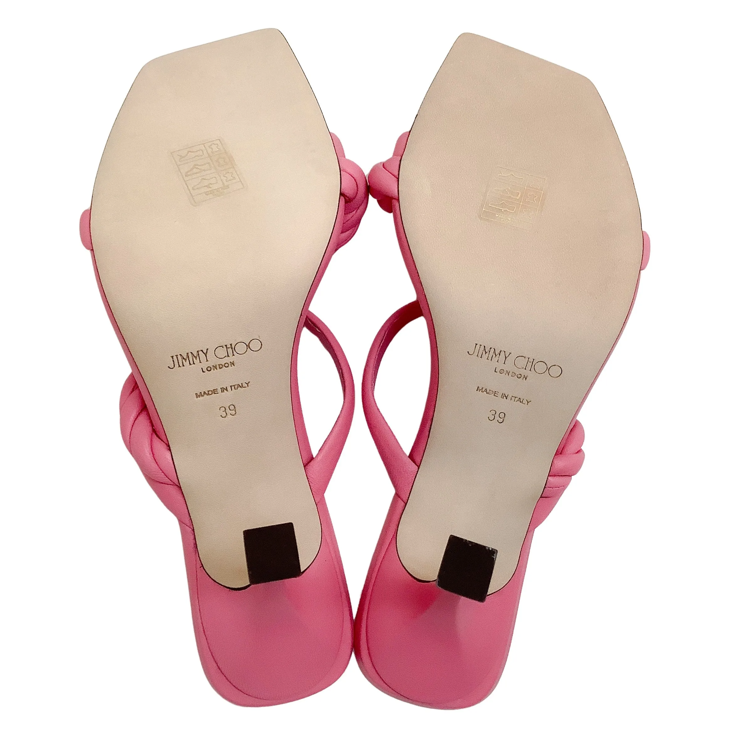 Jimmy Choo Candy Pink Leather Diosa 90 Zsa Sandals