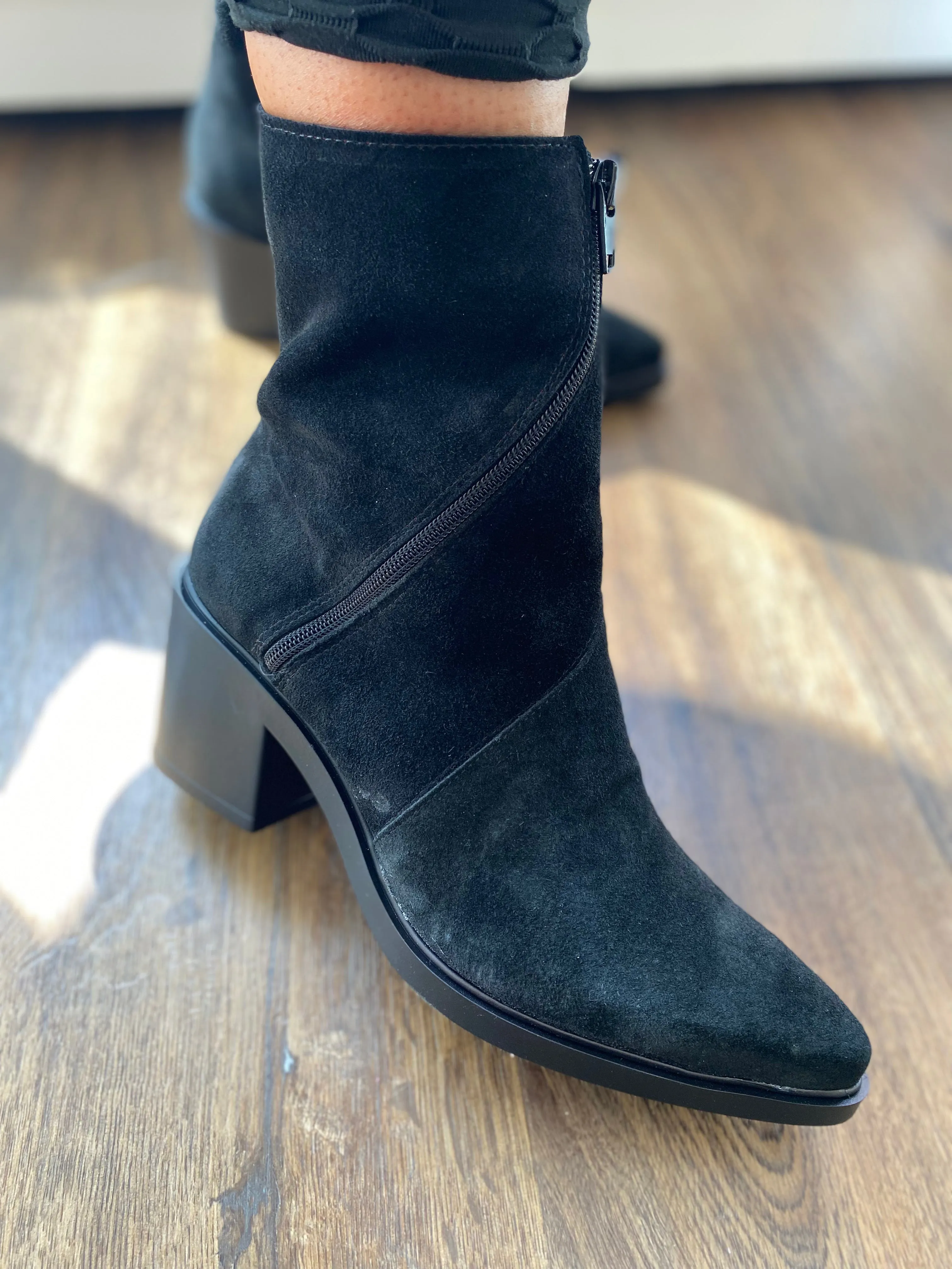 Jose Saenz Suede Zip Ankle Boot