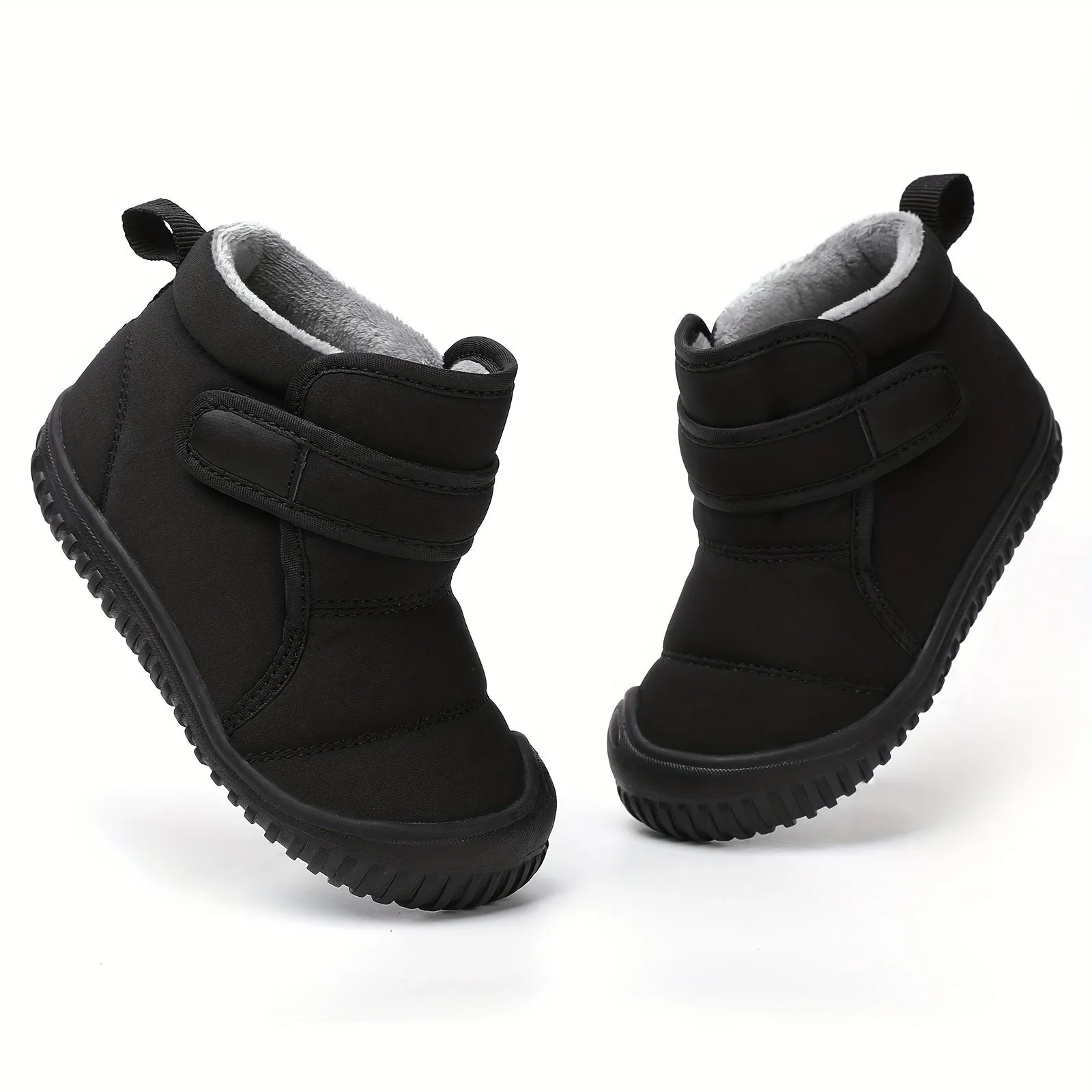 Kids' Cozy Fleece-Lined Snow Boots - Non-Slip, Warm Outdoor Shoes for Boys & Girls, Perfect for Hiking & Training