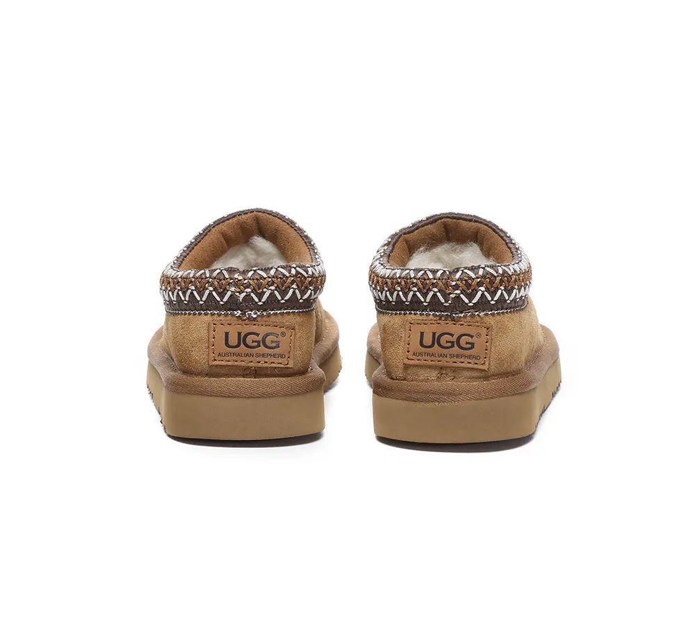 Kids Sheepskin Wool Ankle Tazzy Slippers Hippie