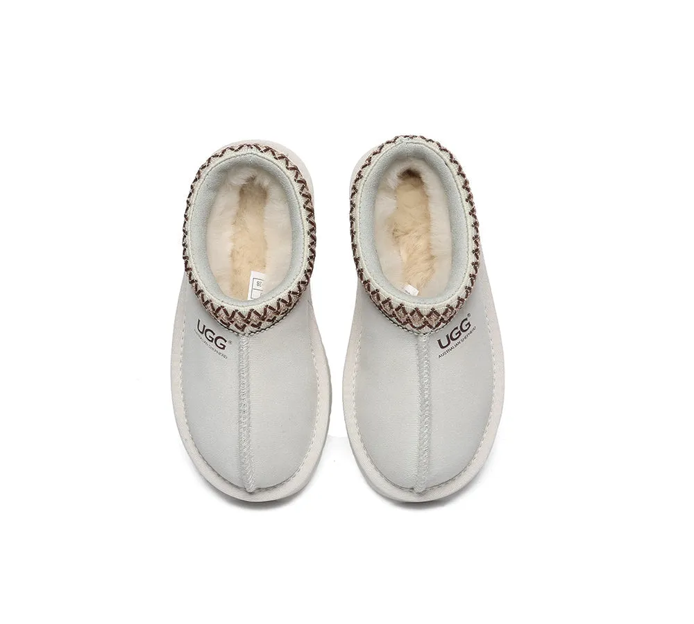 Kids Sheepskin Wool Ankle Tazzy Slippers Hippie