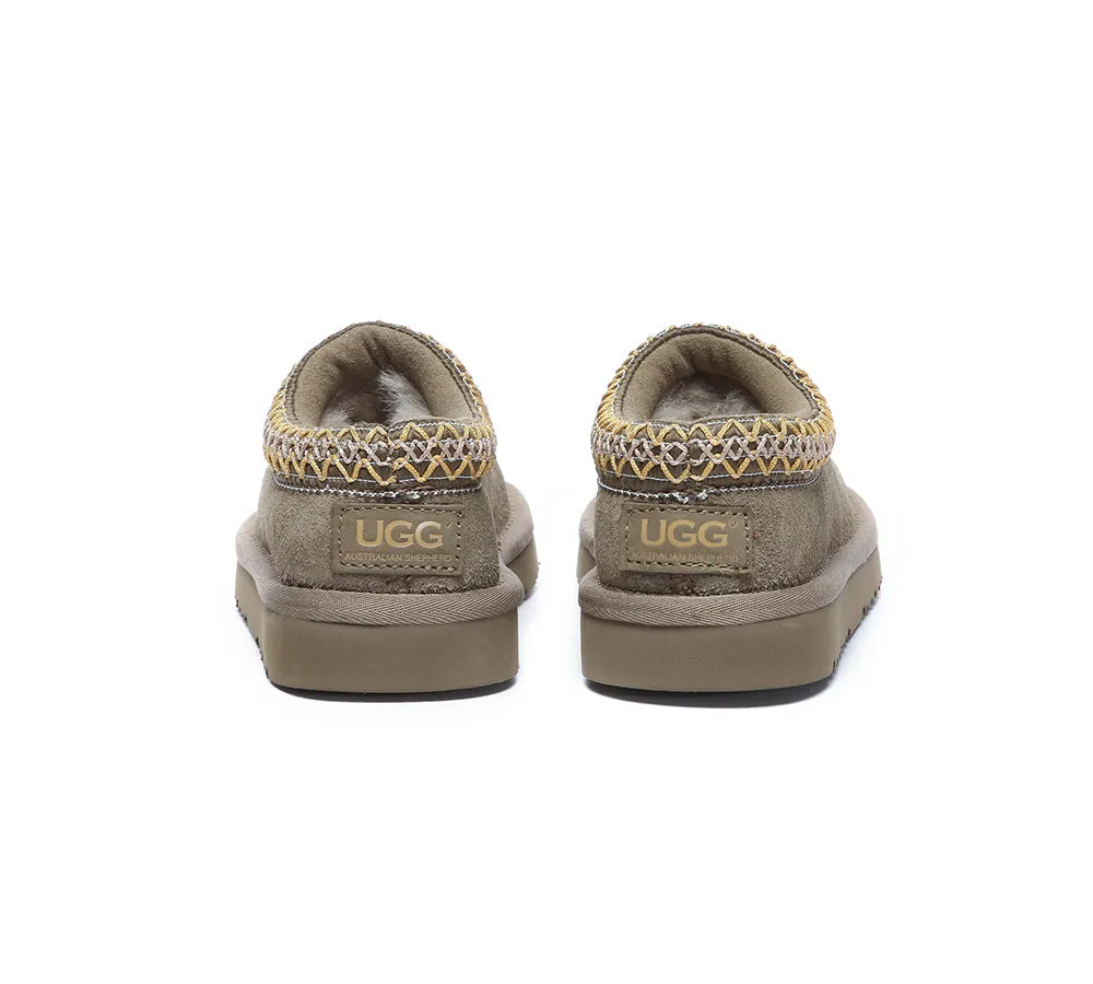 Kids Sheepskin Wool Ankle Tazzy Slippers Hippie