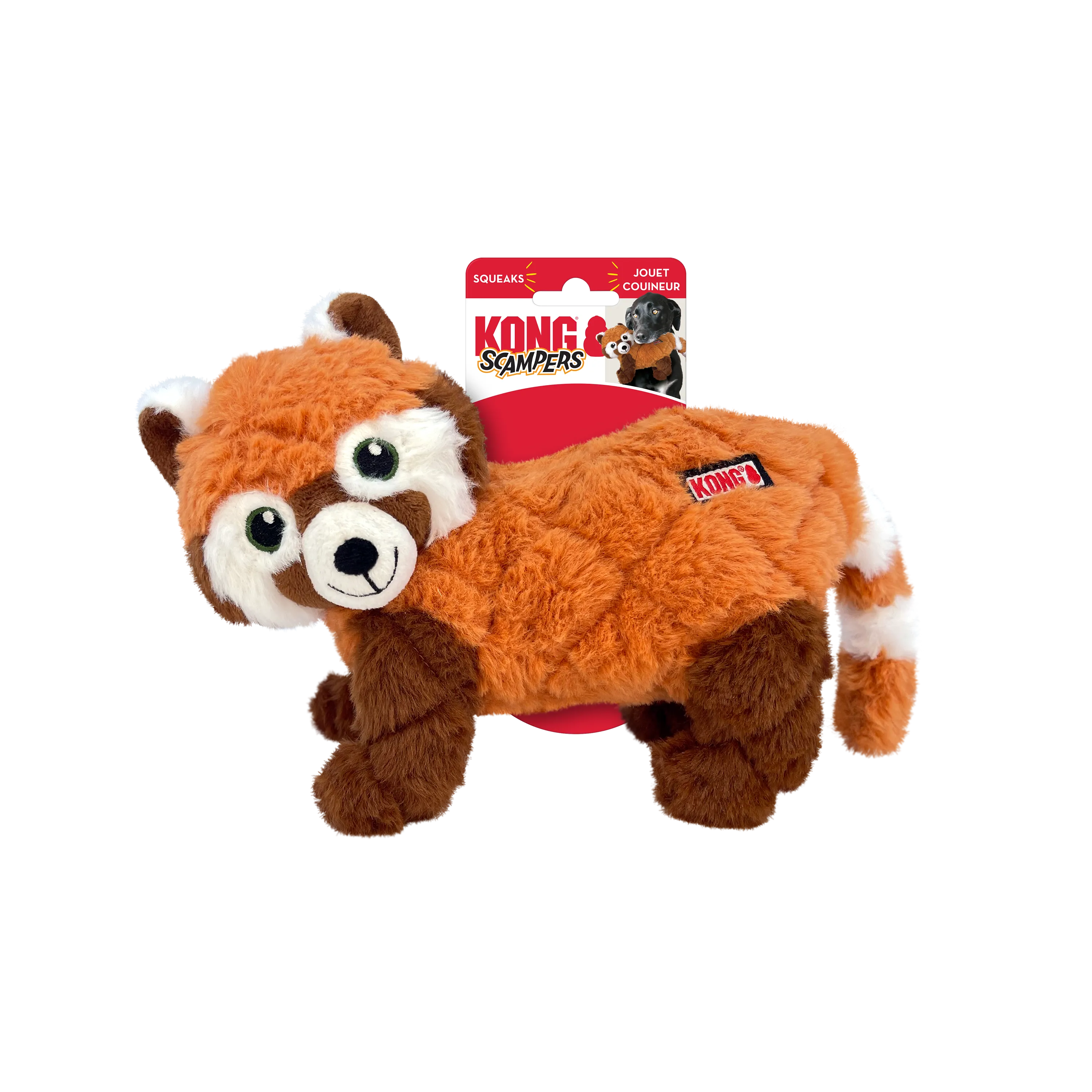 KONG Scampers Red Panda Dog Toy