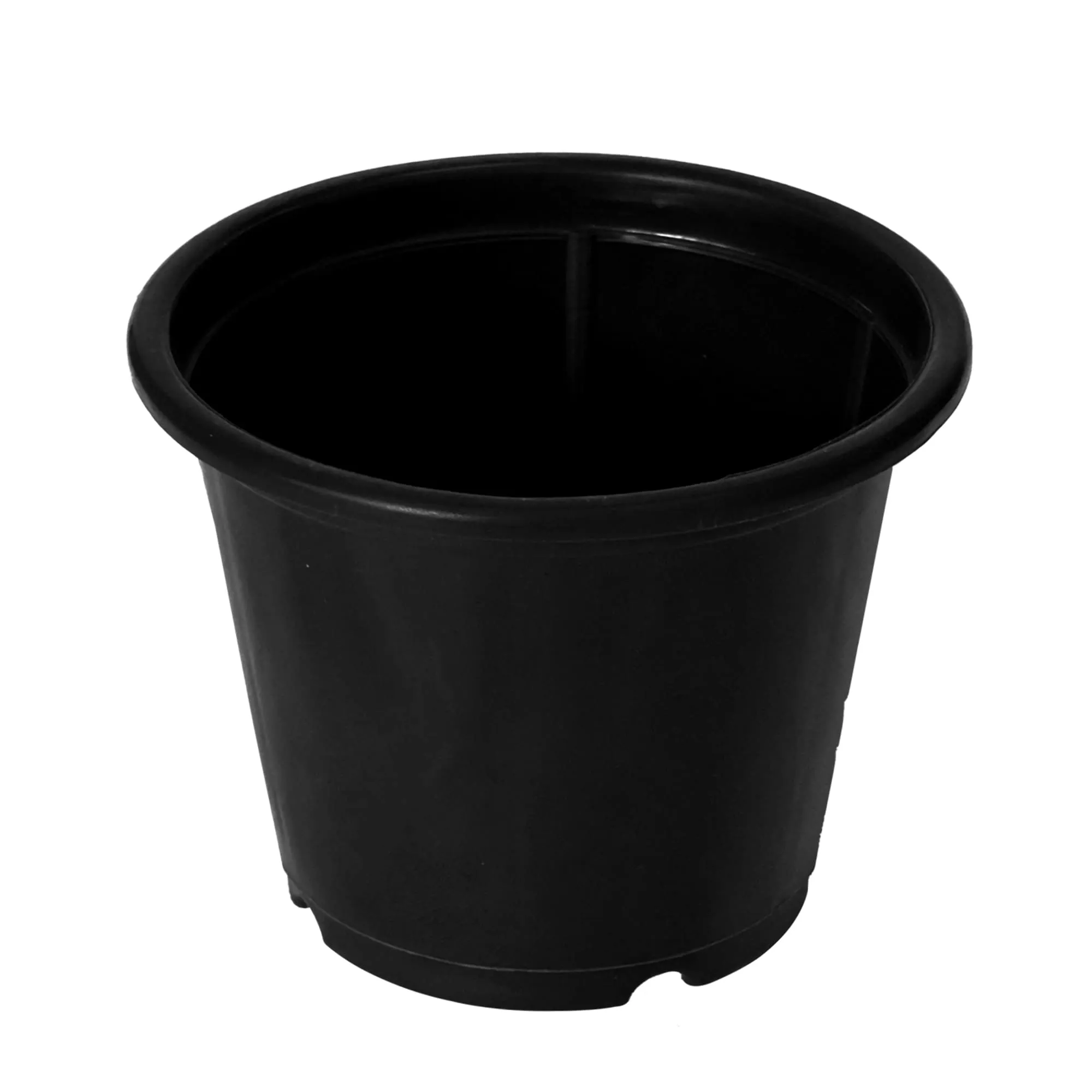 Kuber Industries Durable Plastic Flower Pot|Gamla for Indoor Home Decor & Outdoor Balcony,Garden,6"x5",Pack of 3 (Black,Blue,Red)