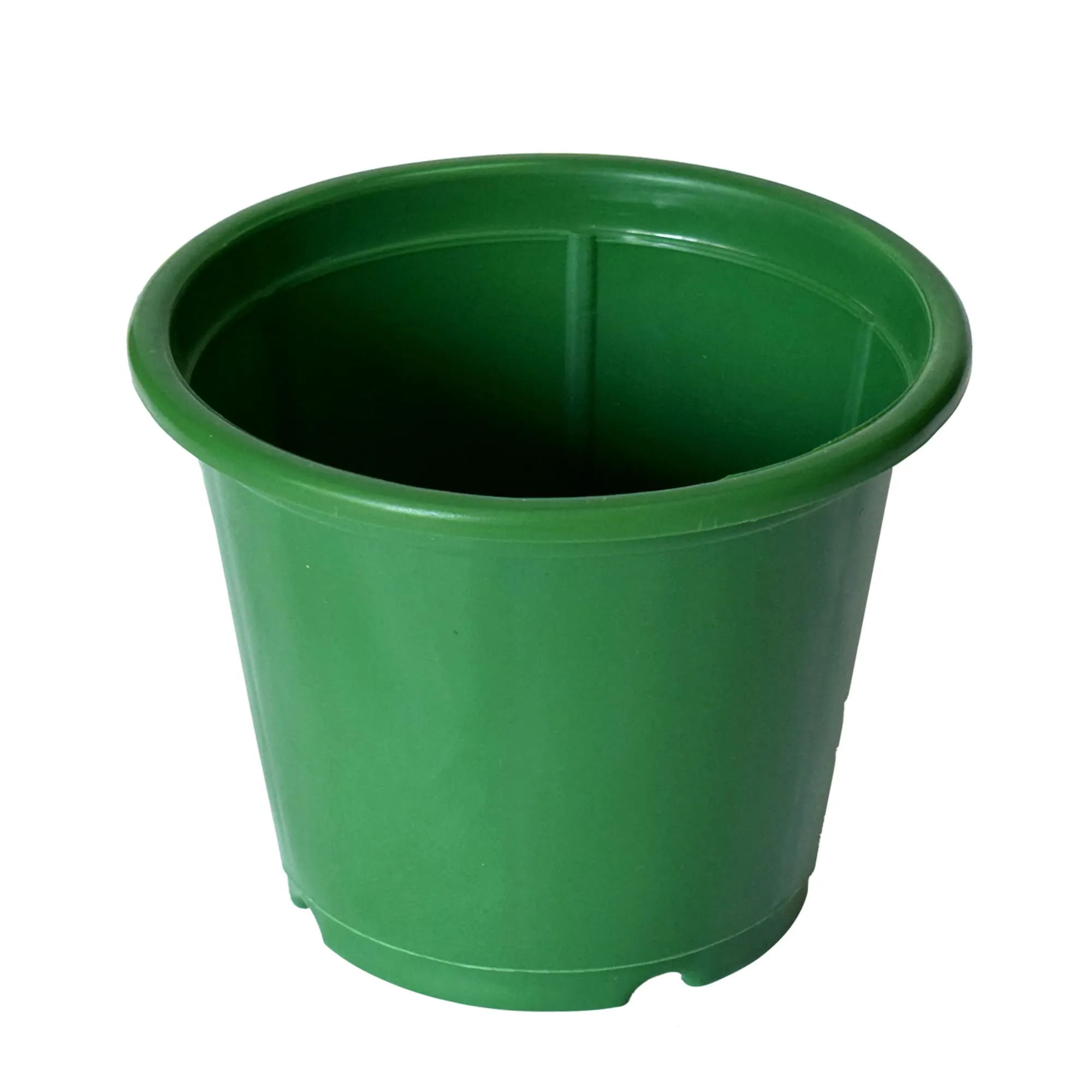 Kuber Industries Plastic Planters|Gamla|Flower Pots for Garden Nursery Home Décor,8"x6",Pack of 3 (Green)