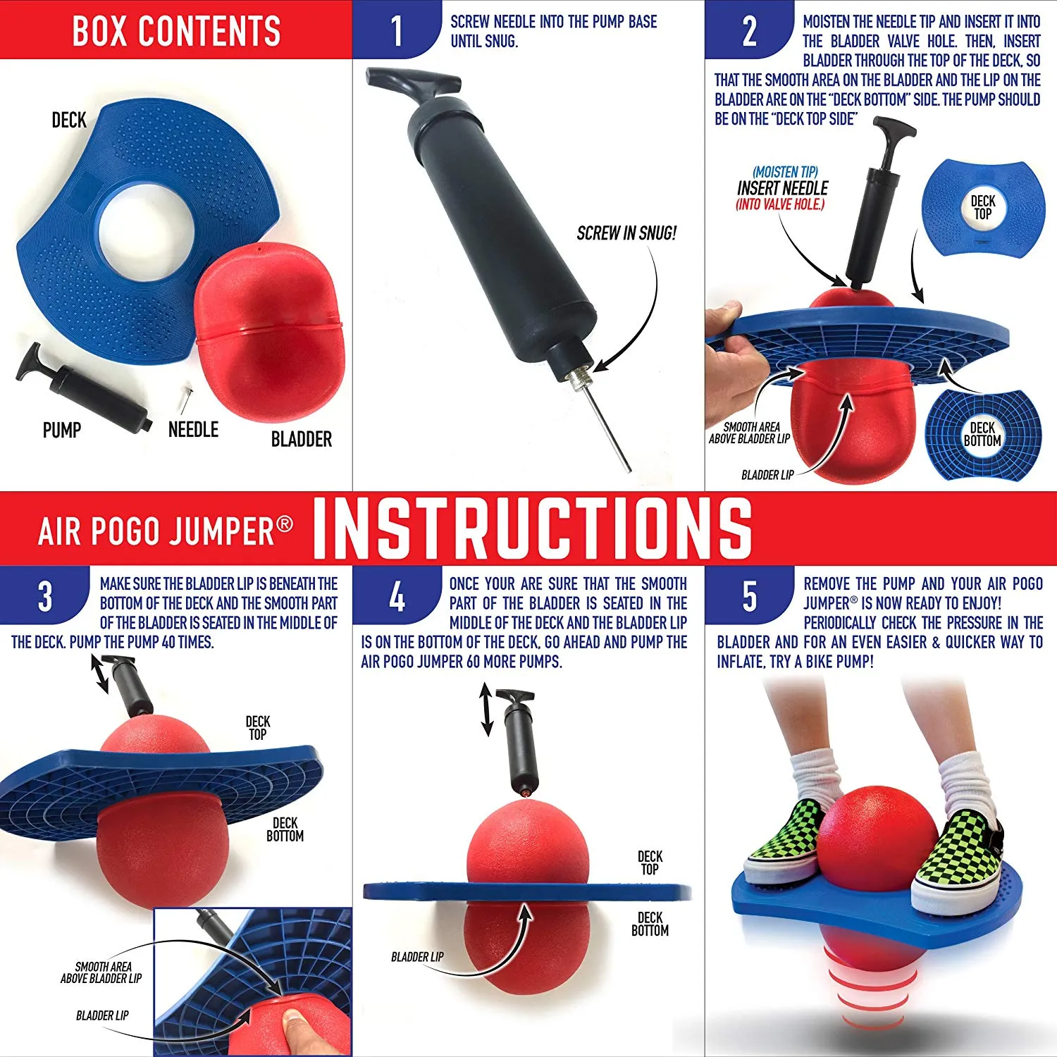 LED Air Pogo Jumper Deluxe with Air Pump