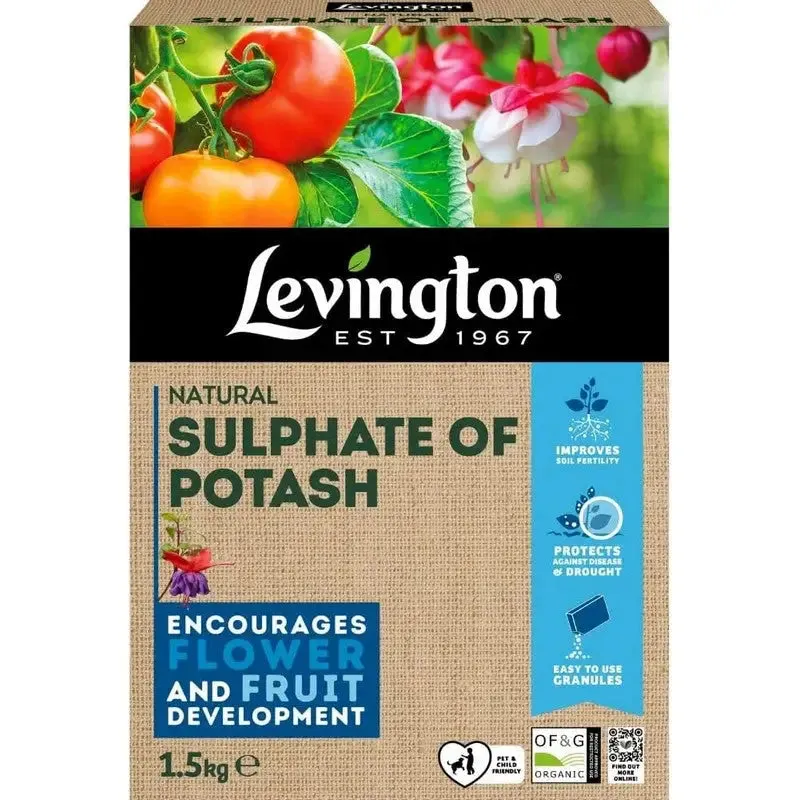 Levington Natural Sulphate of Potash for Flower & Fruit Development - 1.5kg