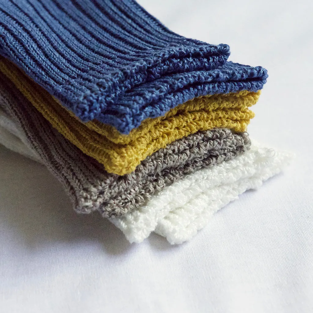 Linen Ribbed Socks