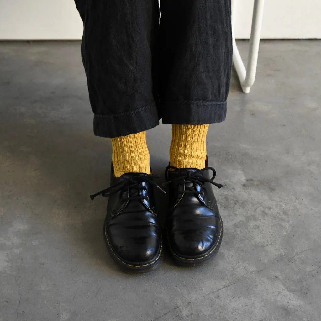 Linen Ribbed Socks