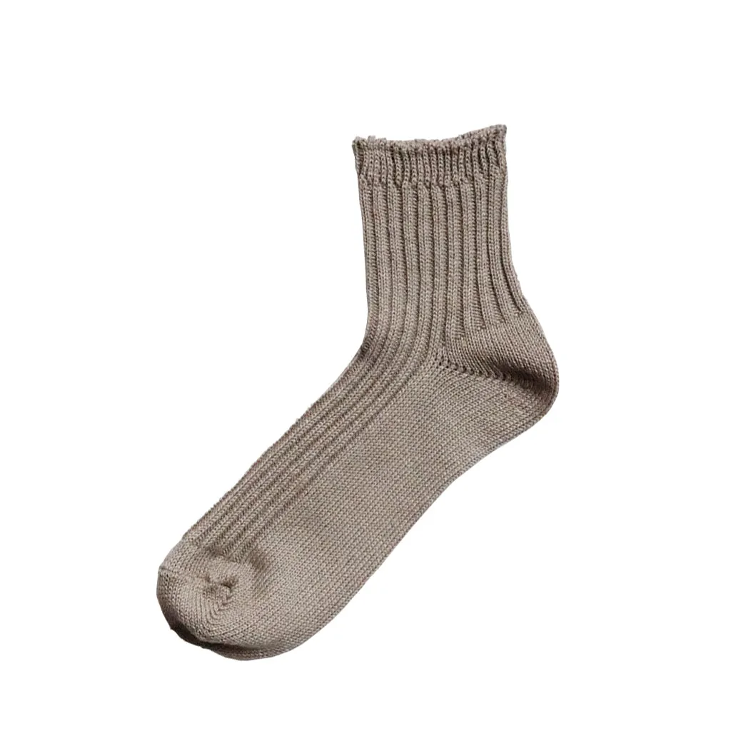 Linen Ribbed Socks