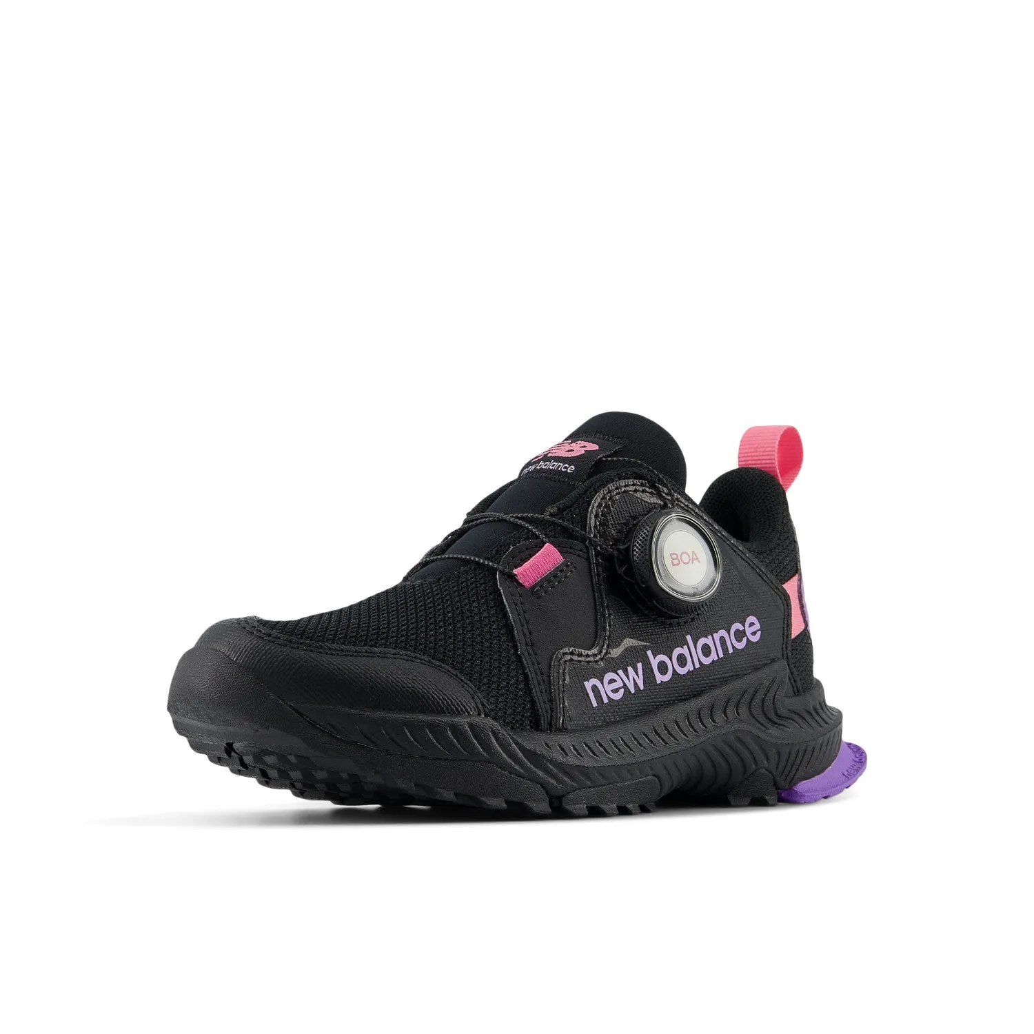 Little Kid's DynaSoft Trail Magic Boa Color: Black/Violet Crush