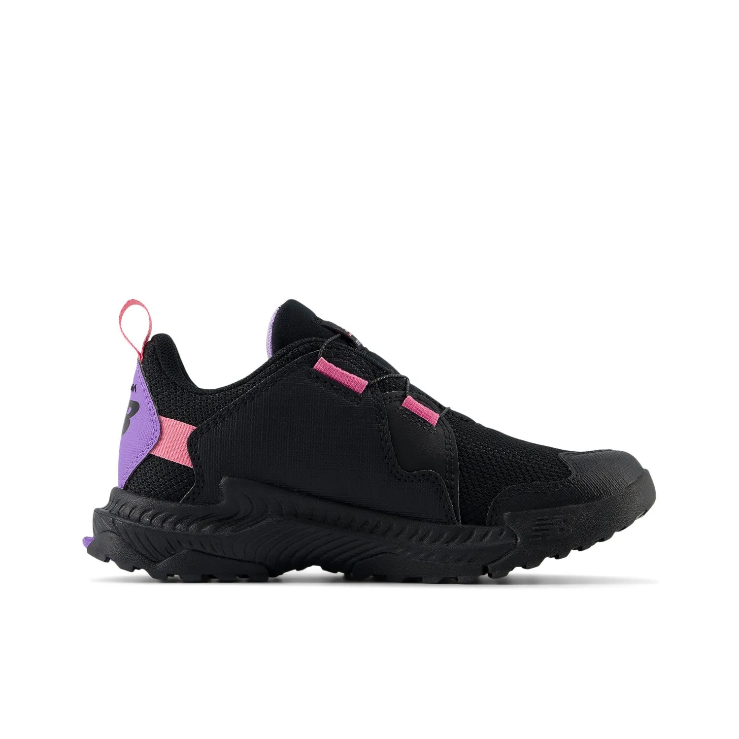 Little Kid's DynaSoft Trail Magic Boa Color: Black/Violet Crush