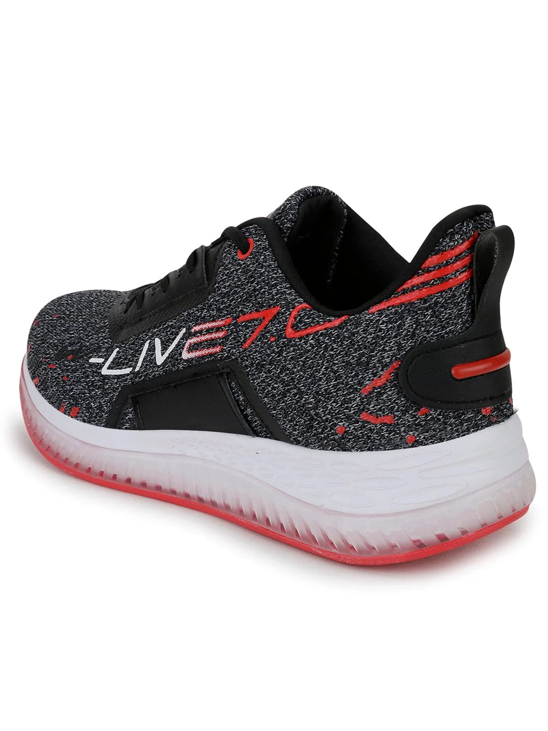 LIVVE Black Men's Running Shoes