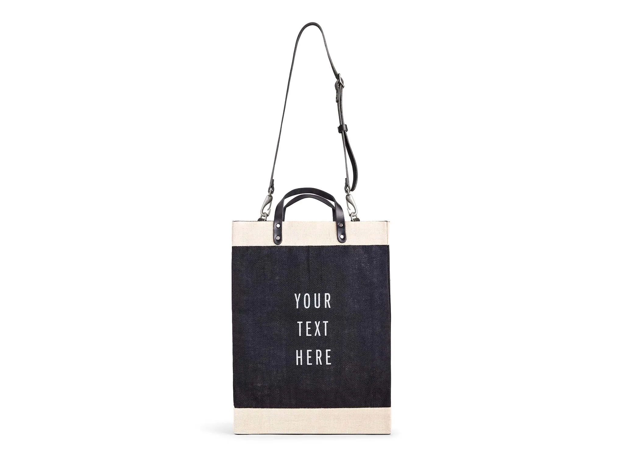 Market Bag in Black with Black Strap - Wholesale