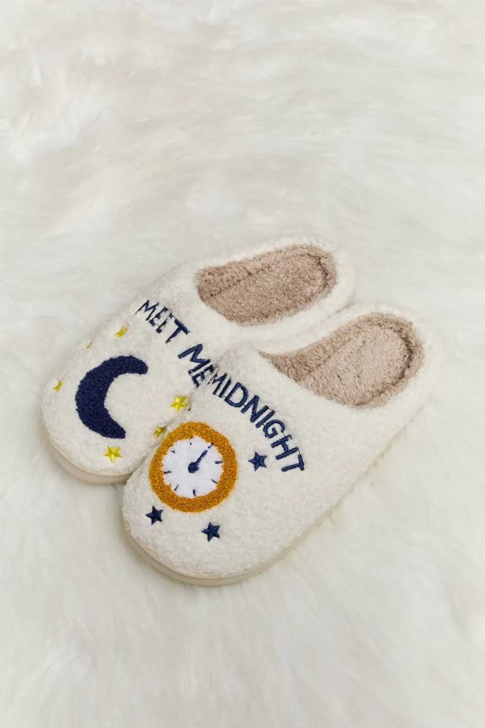 Melody Printed Plush Slide Slippers