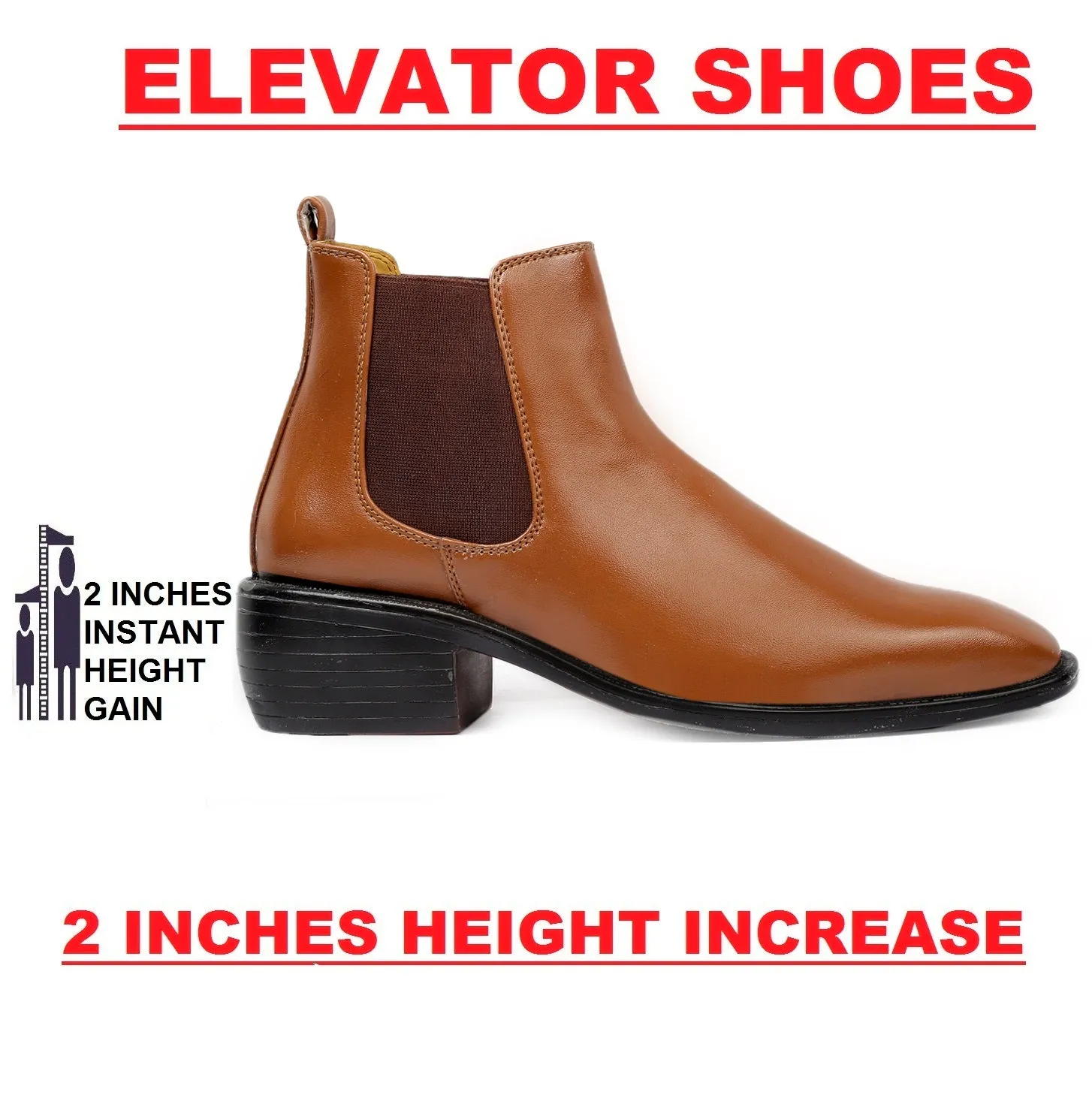 Men's 3 Inch Hidden Height Increasing Trendiest Boots